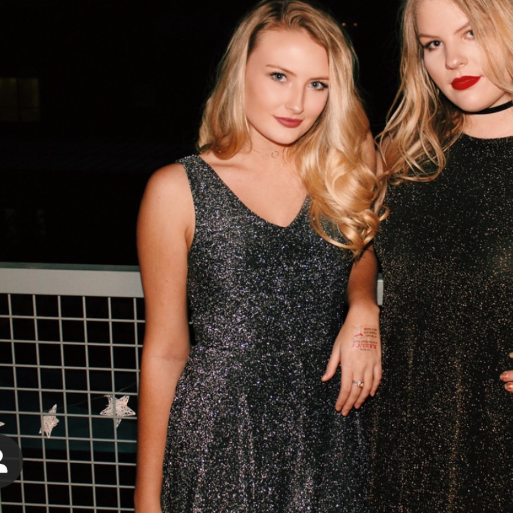 She + Sky sparkly dark grey romper